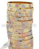 Oro Laminado Silver Filled Bangles 015