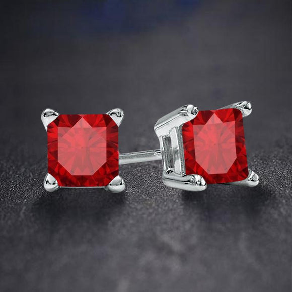 PALAZO Red CZ Earring | 960846