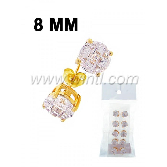 CZ diamond stud earrings