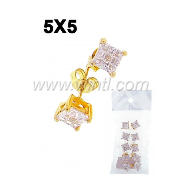 CZ diamond stud earrings