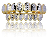 Hip Hop 14K Yellow and White Gold Plated Teeth Grillz