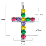 Rainbow Brass Pendant with CZ Stone  | 9126769