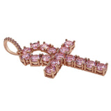 Rose Gold with Pink Stone Ankh - 9126833