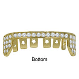 Hip Hop CZ Grillz in Silver and Gold Color--912952