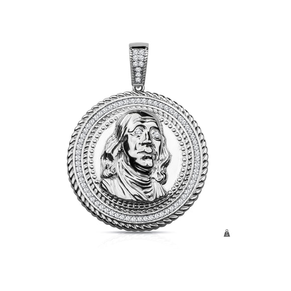 BEN FROM $100 BILL-Silver-Pendant-928611