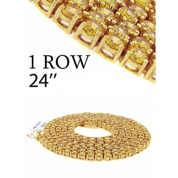 One Row Cz Chain 24