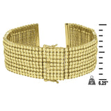 Nine(9) Row 1.5mm Cubic Zirconia 24mm CZ Watch Band-960504