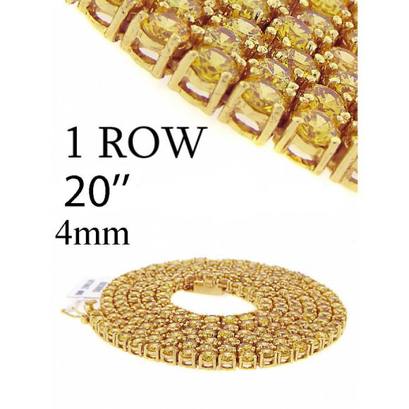 One Row Cz Chain 20