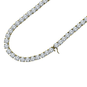 CZ Chain in 8mm Silver and Gold 961601