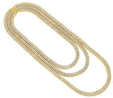 970182 - 2 Row Tennis 14K Yellow Gold Plated Chain