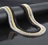 970182 - 2 Row Tennis 14K Yellow Gold Plated Chain