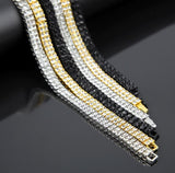 970182 - 2 Row Tennis 14K Yellow Gold Plated Chain