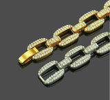 14 MM CURB LINK Solid 14K Yellow Gold Color Crystal Chain 970842