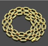 14 MM CURB LINK Solid 14K Yellow Gold Color Crystal Chain 970842