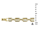 14 MM CURB LINK Solid 14K Yellow Gold Color Crystal Chain 970842